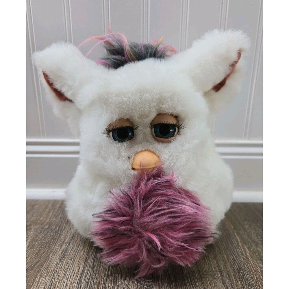 Furby Passion fruit White Pink Grey Emototronic Blue Aqua Eye 2005 59294 BROKEN